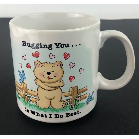 Vintage Russ Berrie Hugging You is What I Do Best/Teddy Bear Theme Coffee Mug - Picture 6 of 10